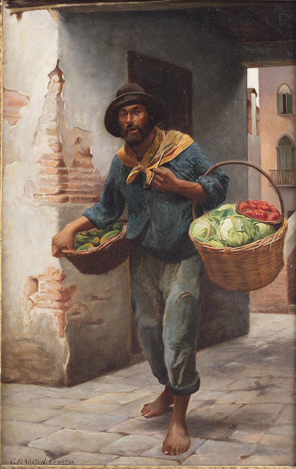 Dipinti dell'ottocento e del novecento: Giuseppe Barison, Venditore di cavoli